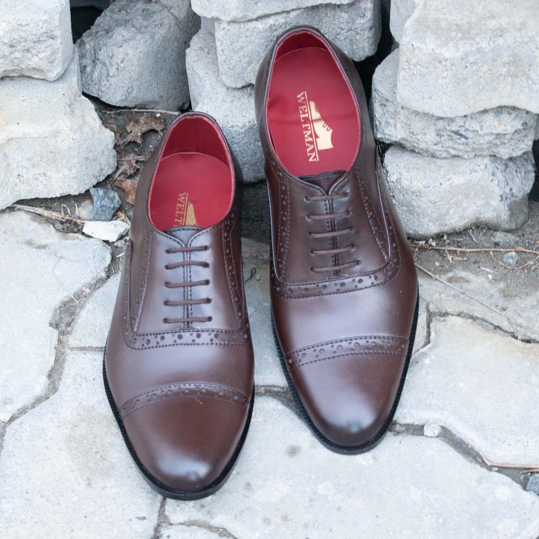 Brown Brogue Leather Oxford Wessi main image 0