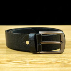 Black Leather Belt - Buffalo Leather - BT-01