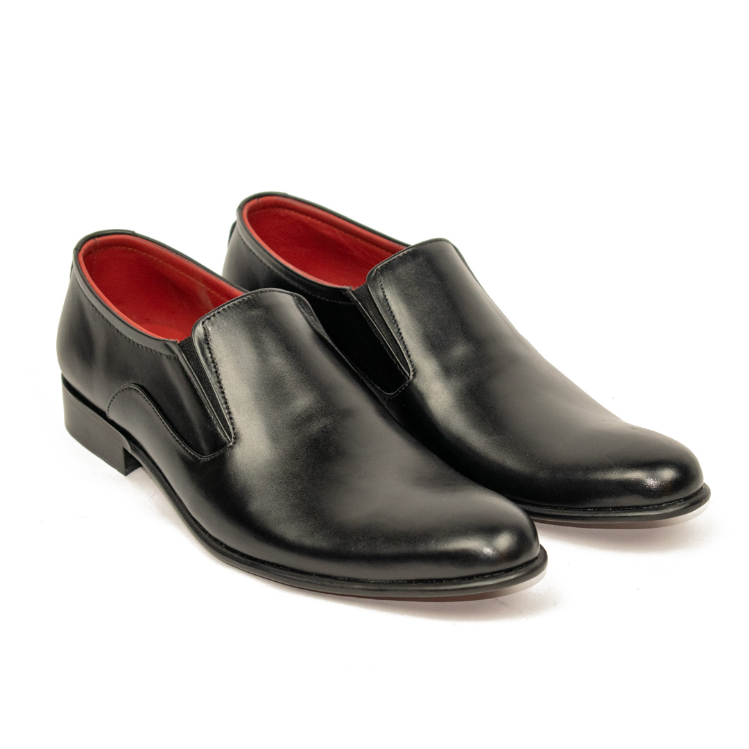 Black Wholecut Slip On Shoe – Premium Leather - WeltMan by U&H