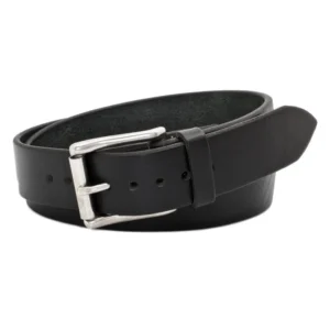 black leather belt