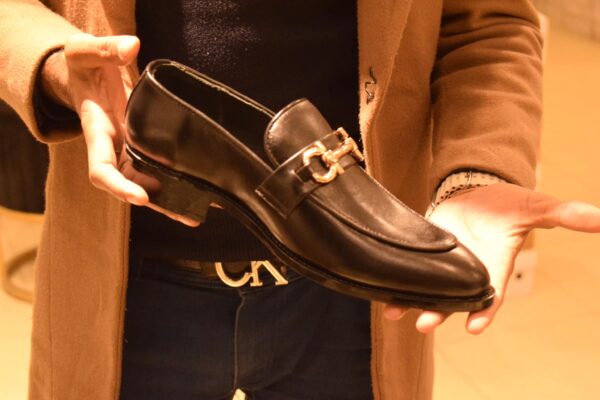 Black Horsebit Buckle Loafers - Handmade Leather Shoes - WeltMan - Image 3
