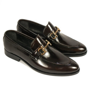 Dark Brown Horse Bit Loafers