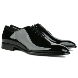 Black Patent Whole Cut-T Shoes - Premium