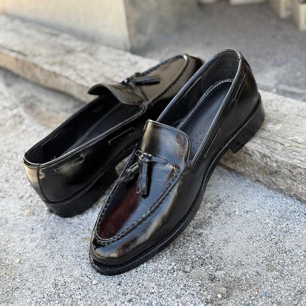 Bristol – Made to Order Black Tassel Loafer - Image 3