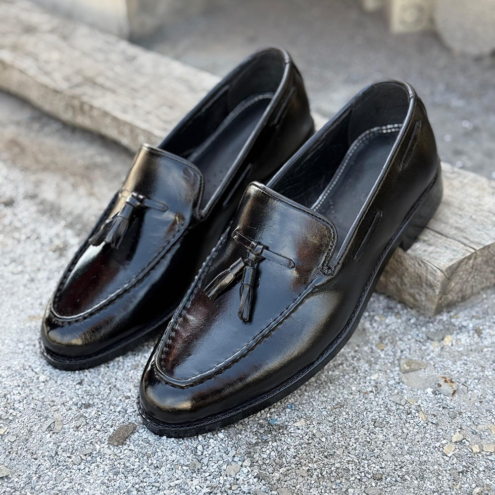 Bristol – Made to Order Black Tassel Loafer