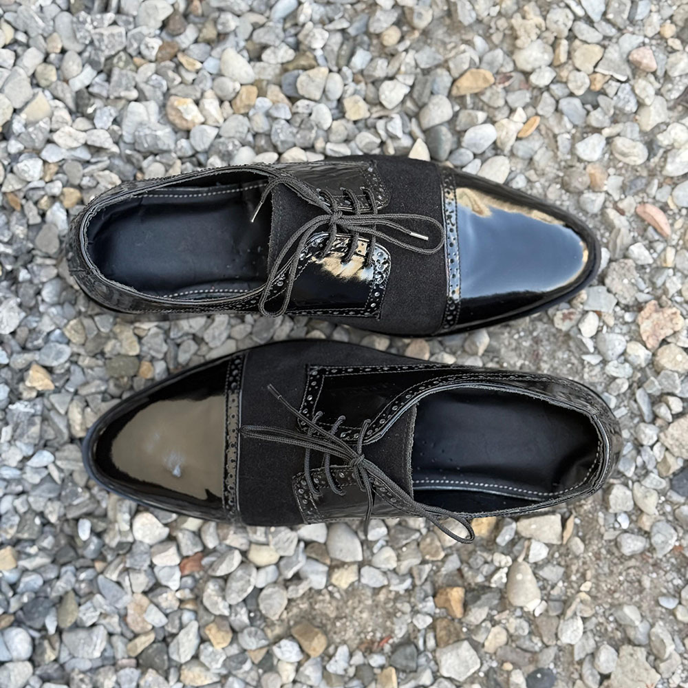 Aspen – Made to Order Patent& Suede Brogue Oxford - Image 4