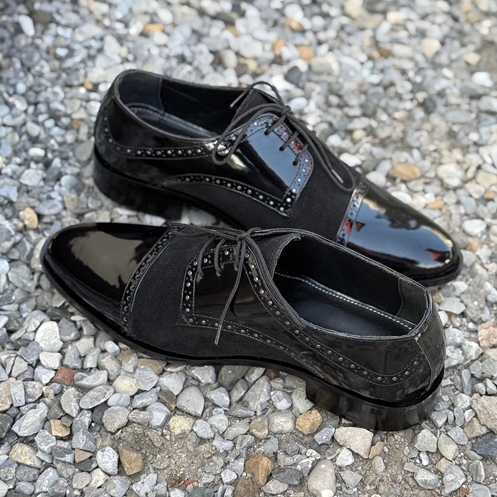 Aspen – Made to Order Patent& Suede Brogue Oxford - Image 5