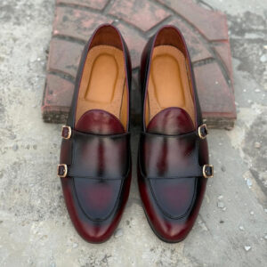 Ashford Burgundy – Made to Order Double Monk Strap