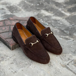 Kensington Dark Brown – Made to Order Suede Horsebit Loafers