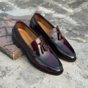 Pembroke Burgundy – Made to Order Tassel Loafers